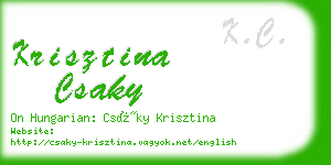 krisztina csaky business card